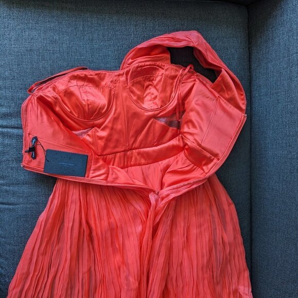 NWT Catherine Deane Designer 100% Silk One Shoulder Dress - Picture 13 of 14